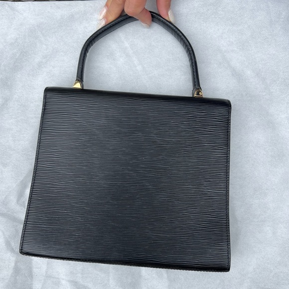 Louis Vuitton Malesherbes Bag Black Epi Leather Top Handle 🖤▪️◼️ - Picture 4 of 14